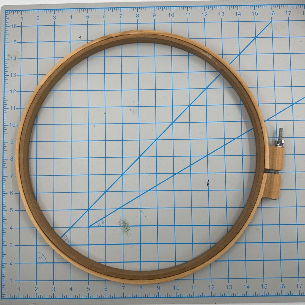 Vintage Wooden Embroidery Hoops Set of 3 Round 14 Inch Adjustable Tension‎